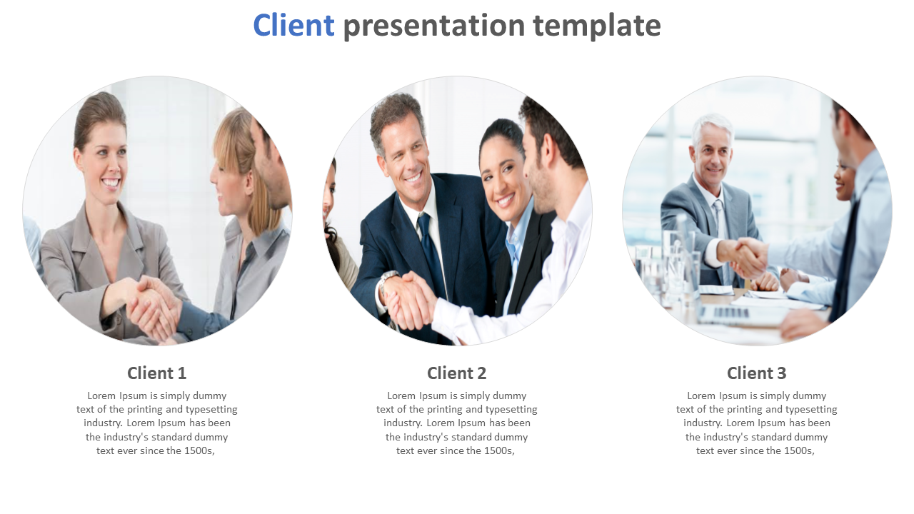 Buy Highest Quality Predesigned Client Presentation Template
